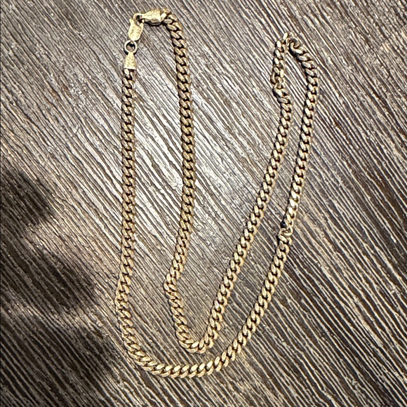 Men's Classic Gold Curb Chain Necklace
